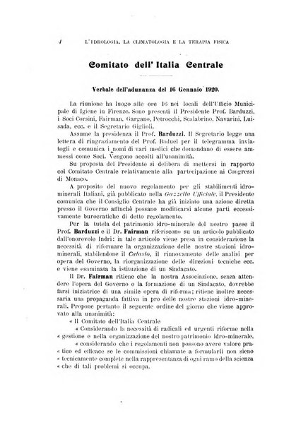 L'idrologia, la climatologia e la terapia fisica periodico mensile dell'Associazione medica italiana d'idrologia, climatologia e terapia fisica