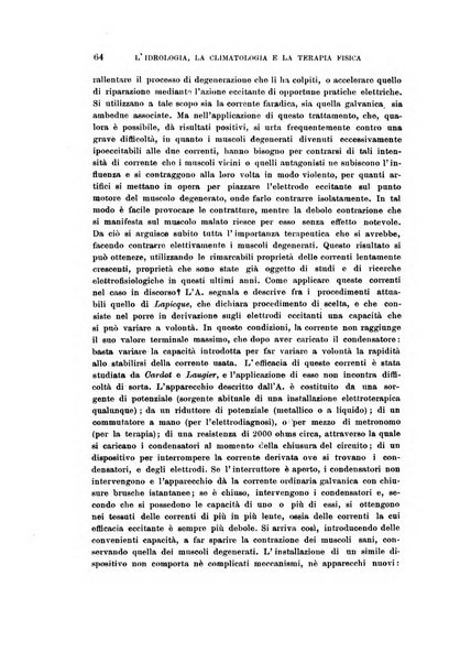 L'idrologia, la climatologia e la terapia fisica periodico mensile dell'Associazione medica italiana d'idrologia, climatologia e terapia fisica