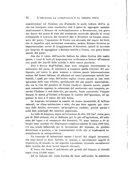 L'idrologia, la climatologia e la terapia fisica periodico mensile dell'Associazione medica italiana d'idrologia, climatologia e terapia fisica