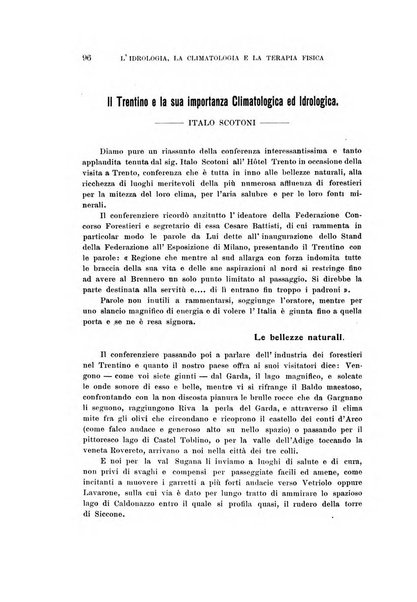 L'idrologia, la climatologia e la terapia fisica periodico mensile dell'Associazione medica italiana d'idrologia, climatologia e terapia fisica