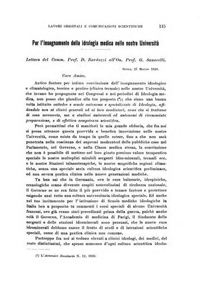 L'idrologia, la climatologia e la terapia fisica periodico mensile dell'Associazione medica italiana d'idrologia, climatologia e terapia fisica