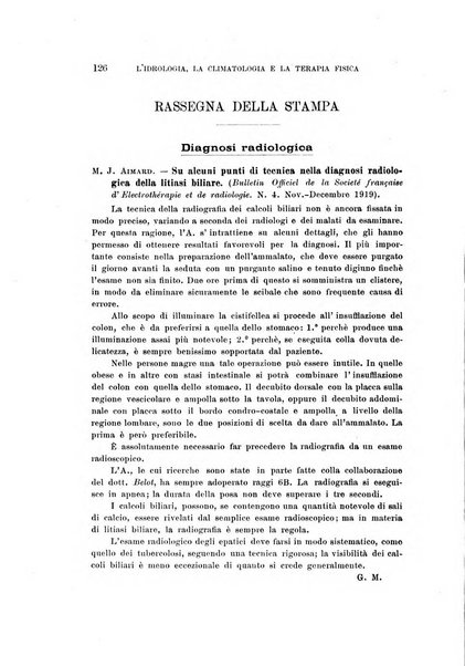 L'idrologia, la climatologia e la terapia fisica periodico mensile dell'Associazione medica italiana d'idrologia, climatologia e terapia fisica