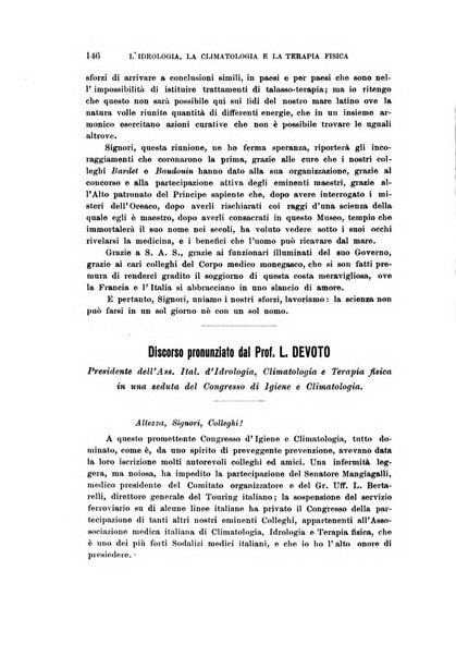 L'idrologia, la climatologia e la terapia fisica periodico mensile dell'Associazione medica italiana d'idrologia, climatologia e terapia fisica