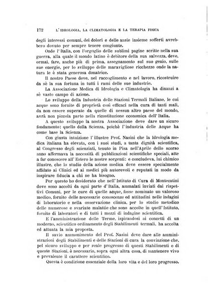 L'idrologia, la climatologia e la terapia fisica periodico mensile dell'Associazione medica italiana d'idrologia, climatologia e terapia fisica