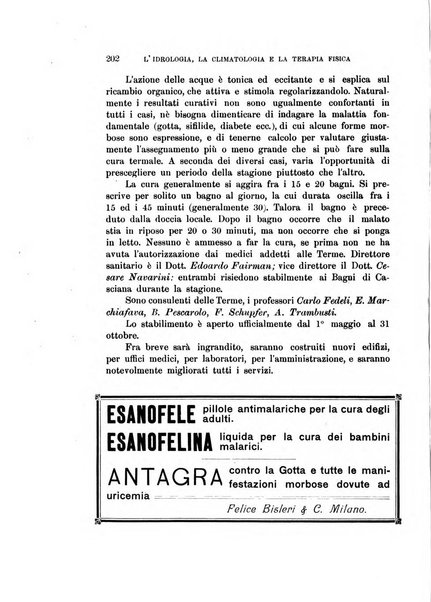 L'idrologia, la climatologia e la terapia fisica periodico mensile dell'Associazione medica italiana d'idrologia, climatologia e terapia fisica