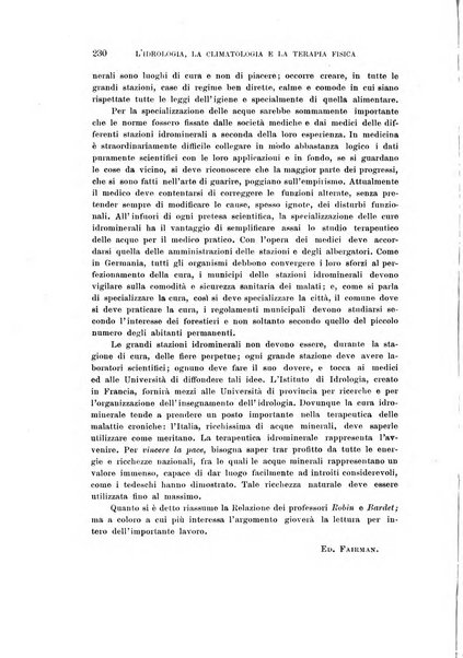 L'idrologia, la climatologia e la terapia fisica periodico mensile dell'Associazione medica italiana d'idrologia, climatologia e terapia fisica