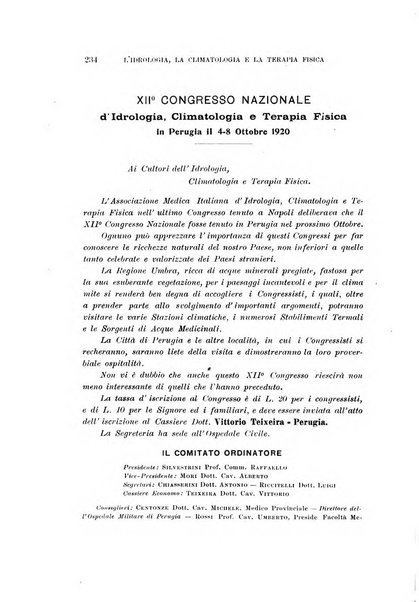 L'idrologia, la climatologia e la terapia fisica periodico mensile dell'Associazione medica italiana d'idrologia, climatologia e terapia fisica