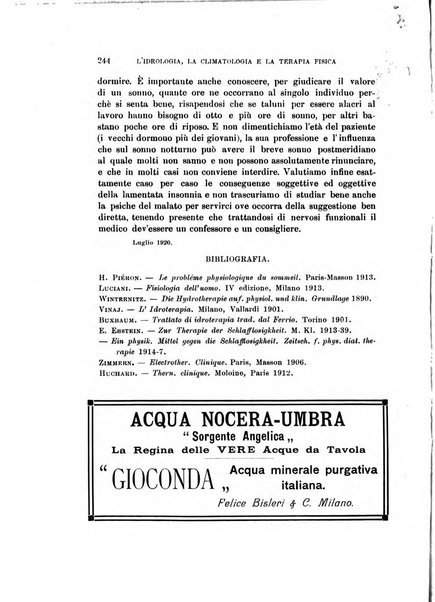 L'idrologia, la climatologia e la terapia fisica periodico mensile dell'Associazione medica italiana d'idrologia, climatologia e terapia fisica