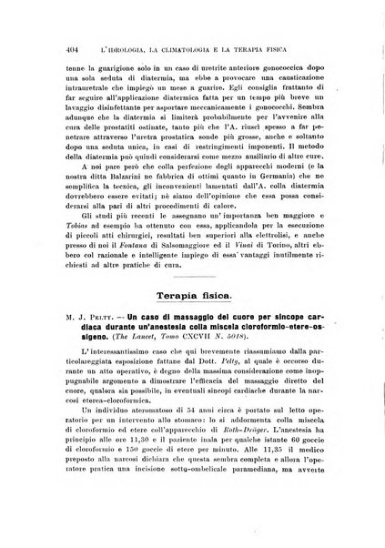 L'idrologia, la climatologia e la terapia fisica periodico mensile dell'Associazione medica italiana d'idrologia, climatologia e terapia fisica