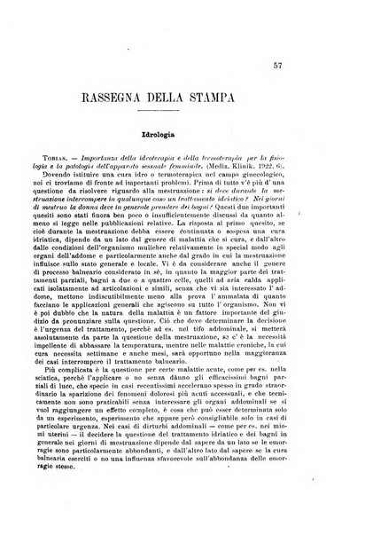 L'idrologia, la climatologia e la terapia fisica periodico mensile dell'Associazione medica italiana d'idrologia, climatologia e terapia fisica