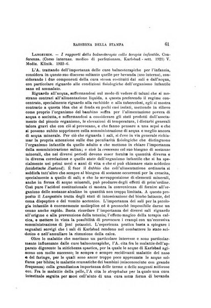 L'idrologia, la climatologia e la terapia fisica periodico mensile dell'Associazione medica italiana d'idrologia, climatologia e terapia fisica