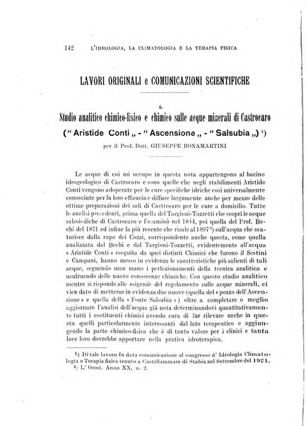 L'idrologia, la climatologia e la terapia fisica periodico mensile dell'Associazione medica italiana d'idrologia, climatologia e terapia fisica