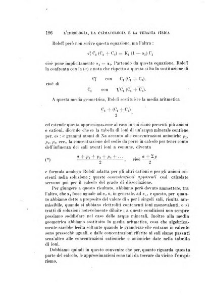 L'idrologia, la climatologia e la terapia fisica periodico mensile dell'Associazione medica italiana d'idrologia, climatologia e terapia fisica