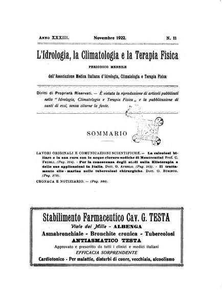 L'idrologia, la climatologia e la terapia fisica periodico mensile dell'Associazione medica italiana d'idrologia, climatologia e terapia fisica