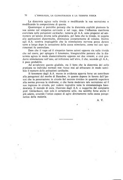 Rivista di idrologia, climatologia e terapia fisica periodico mensile dell'Associazione medica italiana di idrologia, climatologia e terapia fisica