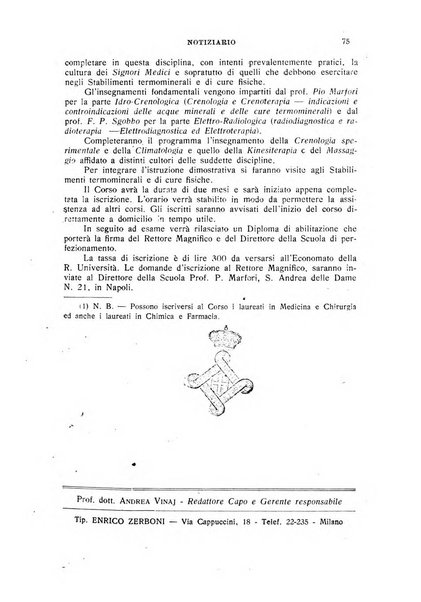 Rivista di idrologia, climatologia e terapia fisica periodico mensile dell'Associazione medica italiana di idrologia, climatologia e terapia fisica