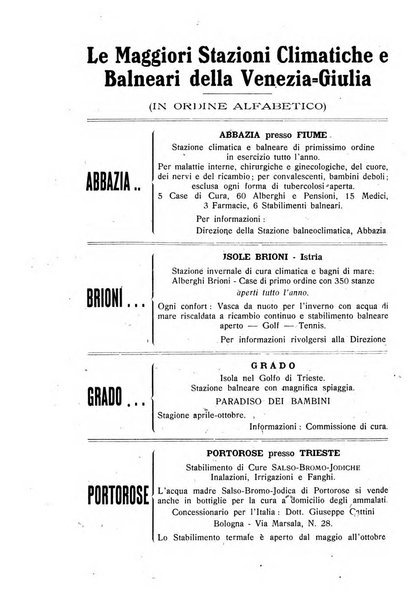 Rivista di idrologia, climatologia e terapia fisica periodico mensile dell'Associazione medica italiana di idrologia, climatologia e terapia fisica