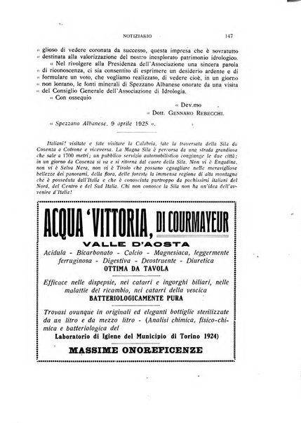 Rivista di idrologia, climatologia e terapia fisica periodico mensile dell'Associazione medica italiana di idrologia, climatologia e terapia fisica