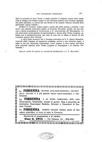 Rivista di idrologia, climatologia e terapia fisica periodico mensile dell'Associazione medica italiana di idrologia, climatologia e terapia fisica