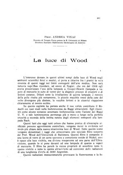 Rivista di idrologia, climatologia e terapia fisica periodico mensile dell'Associazione medica italiana di idrologia, climatologia e terapia fisica