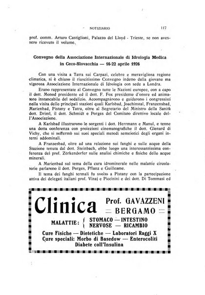 Rivista di idrologia, climatologia e terapia fisica periodico mensile dell'Associazione medica italiana di idrologia, climatologia e terapia fisica