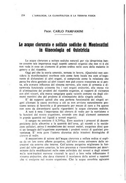 Rivista di idrologia, climatologia e terapia fisica periodico mensile dell'Associazione medica italiana di idrologia, climatologia e terapia fisica