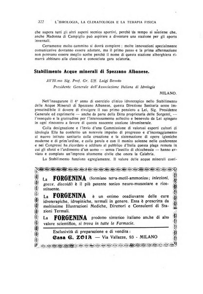 Rivista di idrologia, climatologia e terapia fisica periodico mensile dell'Associazione medica italiana di idrologia, climatologia e terapia fisica