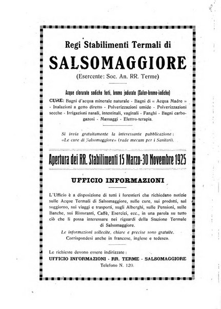 Rivista di idrologia, climatologia e terapia fisica periodico mensile dell'Associazione medica italiana di idrologia, climatologia e terapia fisica