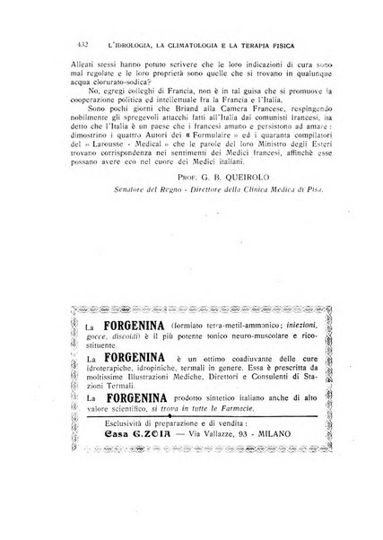 Rivista di idrologia, climatologia e terapia fisica periodico mensile dell'Associazione medica italiana di idrologia, climatologia e terapia fisica