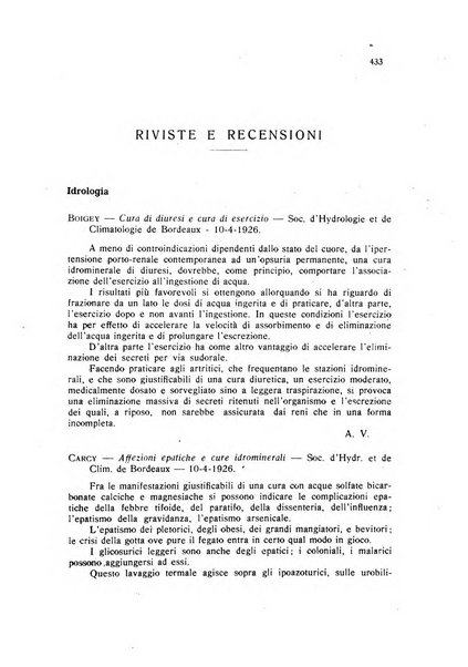 Rivista di idrologia, climatologia e terapia fisica periodico mensile dell'Associazione medica italiana di idrologia, climatologia e terapia fisica