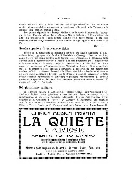 Rivista di idrologia, climatologia e terapia fisica periodico mensile dell'Associazione medica italiana di idrologia, climatologia e terapia fisica