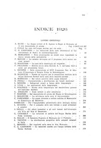 Rivista di idrologia, climatologia e terapia fisica periodico mensile dell'Associazione medica italiana di idrologia, climatologia e terapia fisica