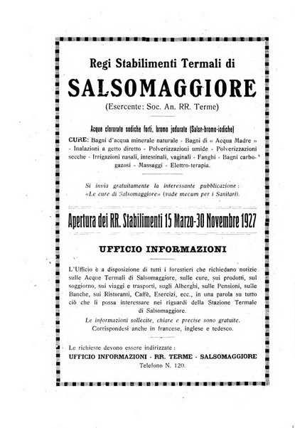 Rivista di idrologia, climatologia e terapia fisica periodico mensile dell'Associazione medica italiana di idrologia, climatologia e terapia fisica