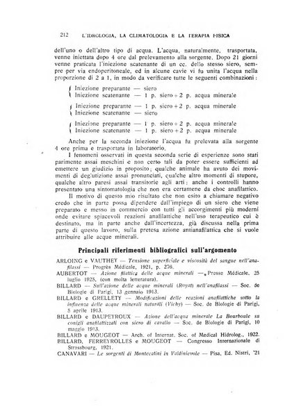 Rivista di idrologia, climatologia e terapia fisica periodico mensile dell'Associazione medica italiana di idrologia, climatologia e terapia fisica