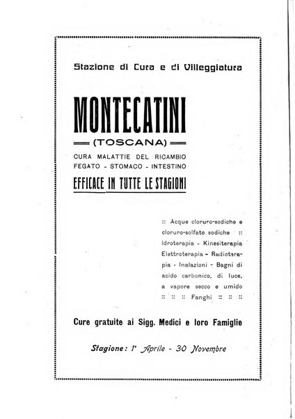 Rivista di idrologia, climatologia e terapia fisica periodico mensile dell'Associazione medica italiana di idrologia, climatologia e terapia fisica