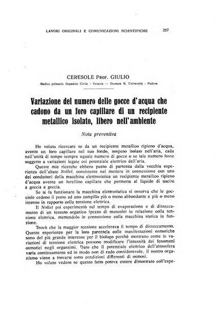 Rivista di idrologia, climatologia e terapia fisica periodico mensile dell'Associazione medica italiana di idrologia, climatologia e terapia fisica