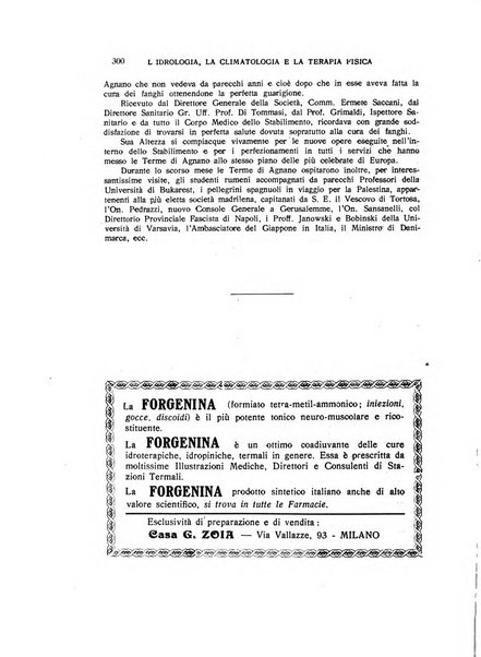 Rivista di idrologia, climatologia e terapia fisica periodico mensile dell'Associazione medica italiana di idrologia, climatologia e terapia fisica