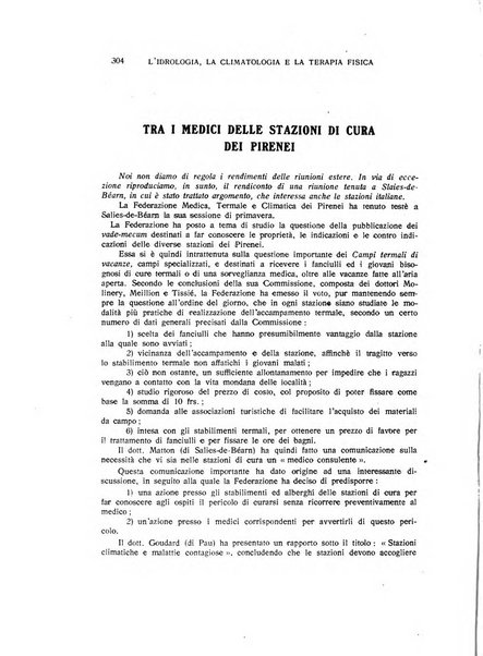 Rivista di idrologia, climatologia e terapia fisica periodico mensile dell'Associazione medica italiana di idrologia, climatologia e terapia fisica