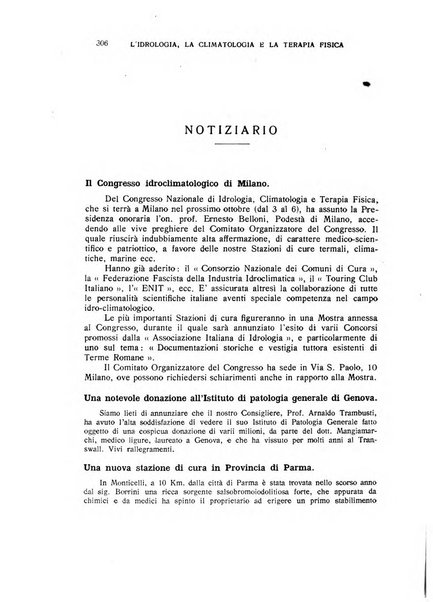 Rivista di idrologia, climatologia e terapia fisica periodico mensile dell'Associazione medica italiana di idrologia, climatologia e terapia fisica