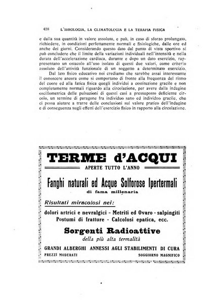 Rivista di idrologia, climatologia e terapia fisica periodico mensile dell'Associazione medica italiana di idrologia, climatologia e terapia fisica