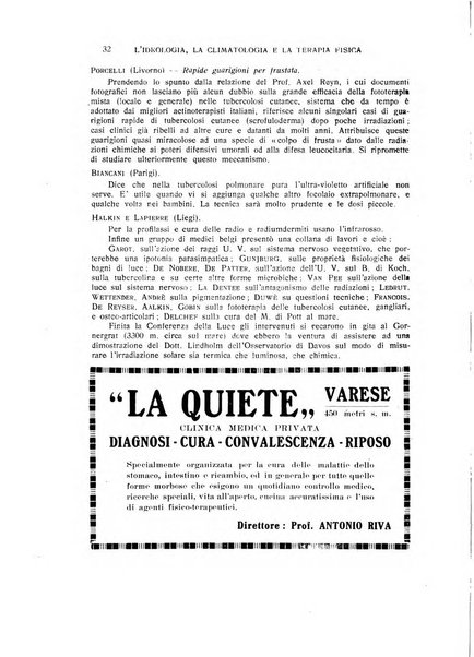 Rivista di idrologia, climatologia e terapia fisica periodico mensile dell'Associazione medica italiana di idrologia, climatologia e terapia fisica