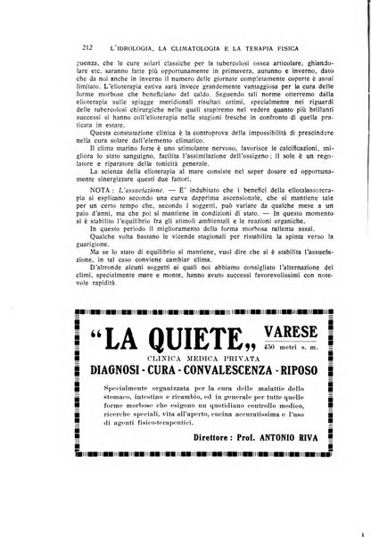 Rivista di idrologia, climatologia e terapia fisica periodico mensile dell'Associazione medica italiana di idrologia, climatologia e terapia fisica