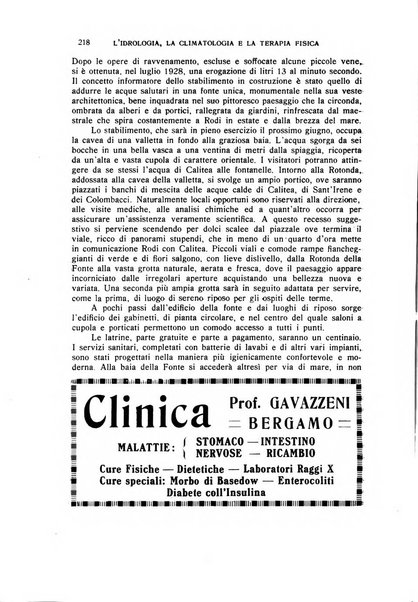 Rivista di idrologia, climatologia e terapia fisica periodico mensile dell'Associazione medica italiana di idrologia, climatologia e terapia fisica