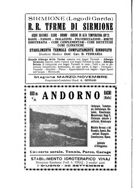 Rivista di idrologia, climatologia e terapia fisica periodico mensile dell'Associazione medica italiana di idrologia, climatologia e terapia fisica