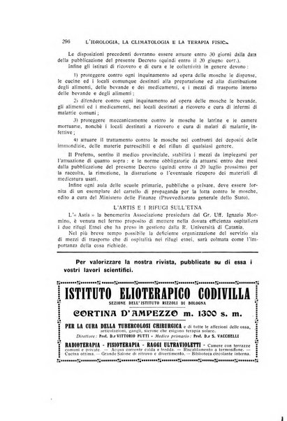 Rivista di idrologia, climatologia e terapia fisica periodico mensile dell'Associazione medica italiana di idrologia, climatologia e terapia fisica