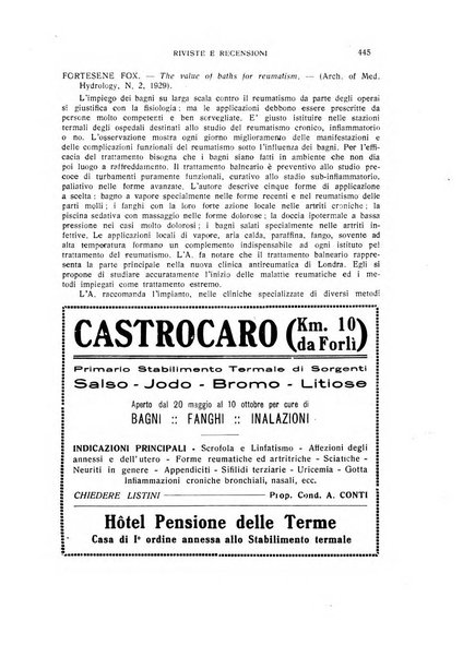 Rivista di idrologia, climatologia e terapia fisica periodico mensile dell'Associazione medica italiana di idrologia, climatologia e terapia fisica