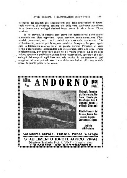 Rivista di idrologia, climatologia e terapia fisica periodico mensile dell'Associazione medica italiana di idrologia, climatologia e terapia fisica