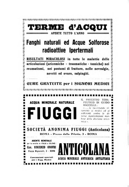 Rivista di idrologia, climatologia e terapia fisica periodico mensile dell'Associazione medica italiana di idrologia, climatologia e terapia fisica