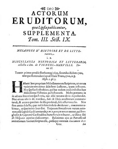 Actorum eruditorum quae Lipsiae publicantur supplementa