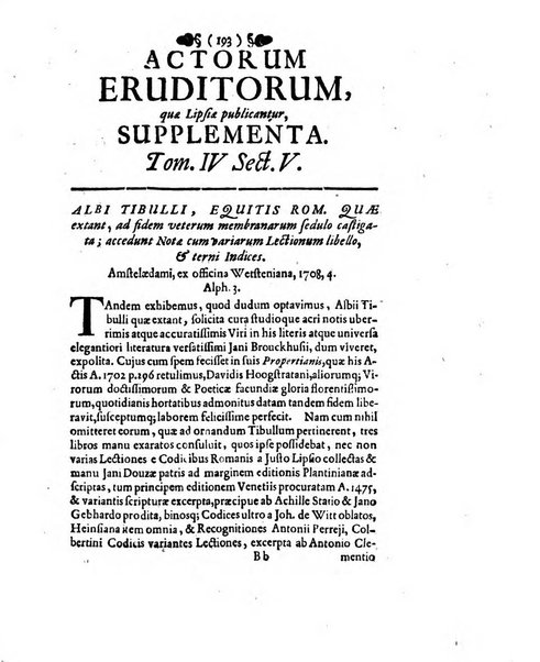 Actorum eruditorum quae Lipsiae publicantur supplementa